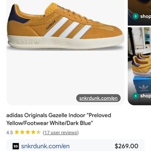 Adidas Mens Preloved Yellow And Dark Blue Nwot Size 11. Highly Desired!!